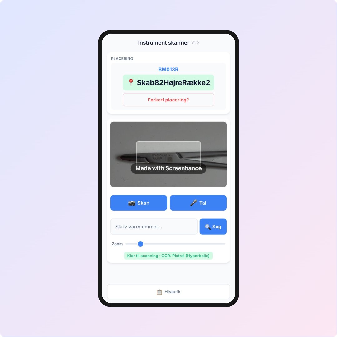 Instrumentskanner screenshot